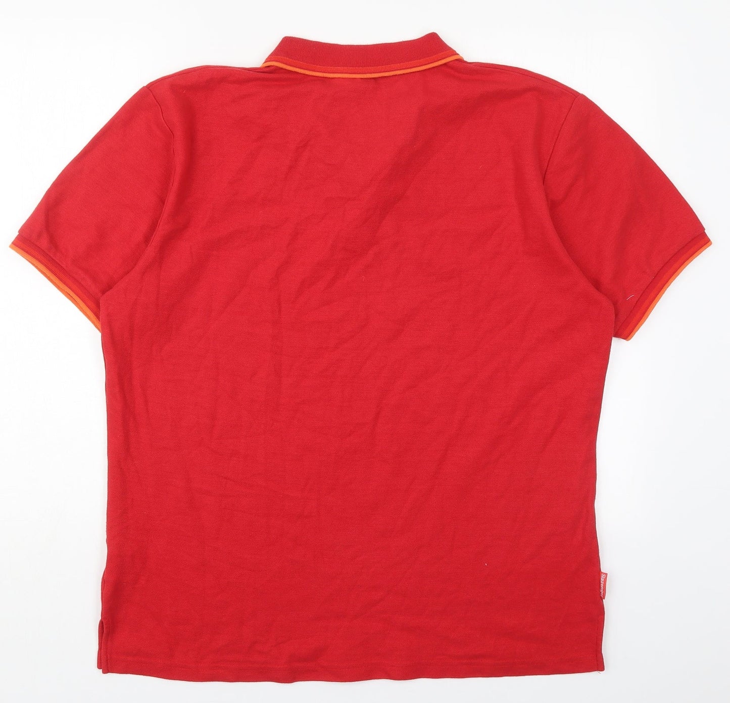 Slazenger Mens Red  Polyester  Polo Size XL Collared Pullover