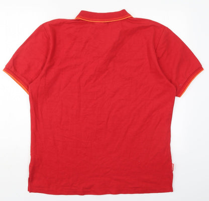 Slazenger Mens Red  Polyester  Polo Size XL Collared Pullover