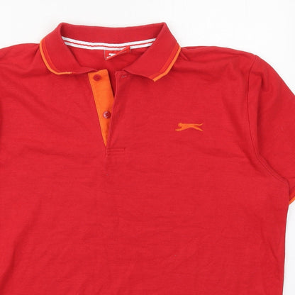 Slazenger Mens Red  Polyester  Polo Size XL Collared Pullover