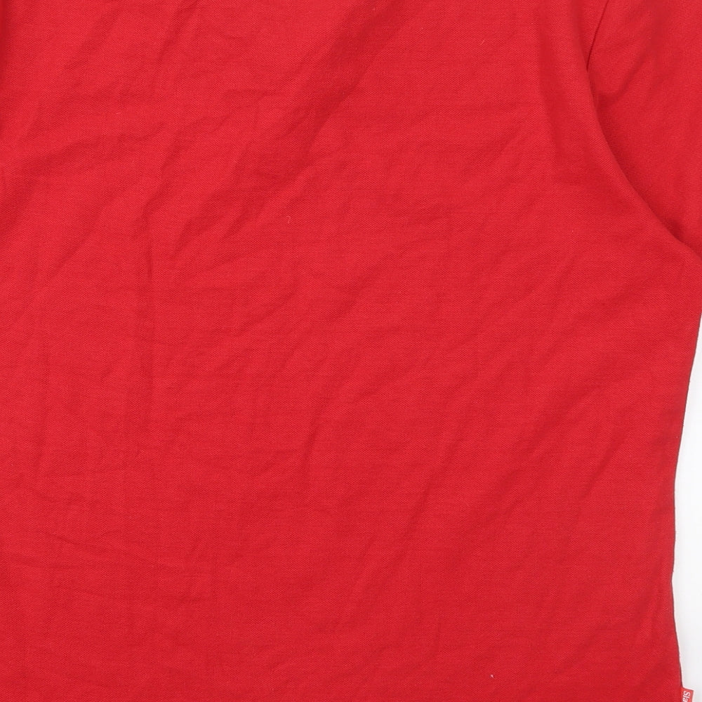Slazenger Mens Red  Polyester  Polo Size XL Collared Pullover