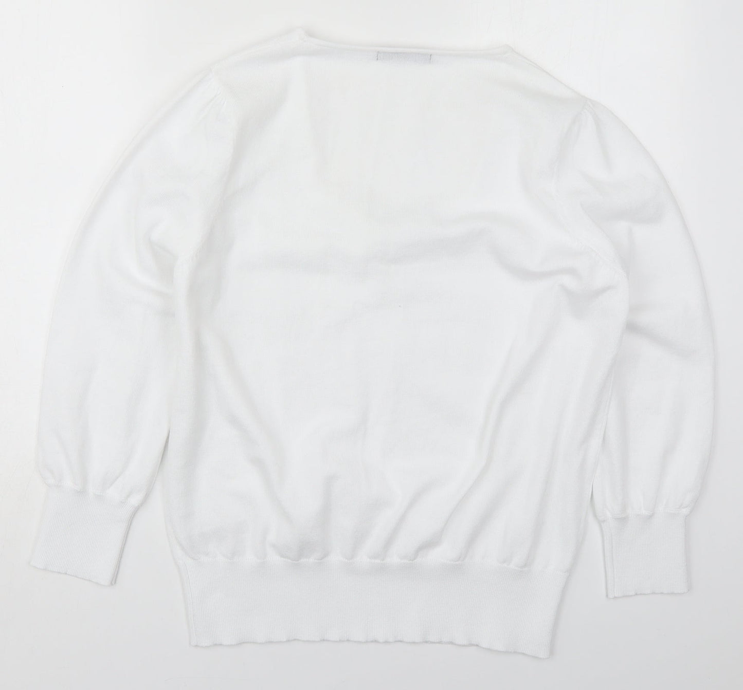 Womens UK Size L Dunnes White Pullover Jumper