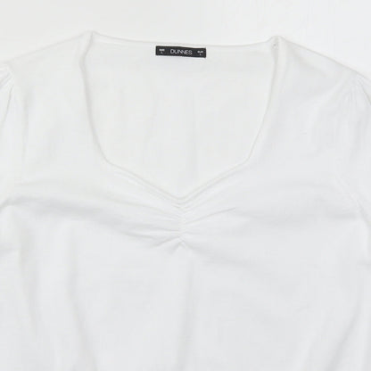 Womens UK Size L Dunnes White Pullover Jumper