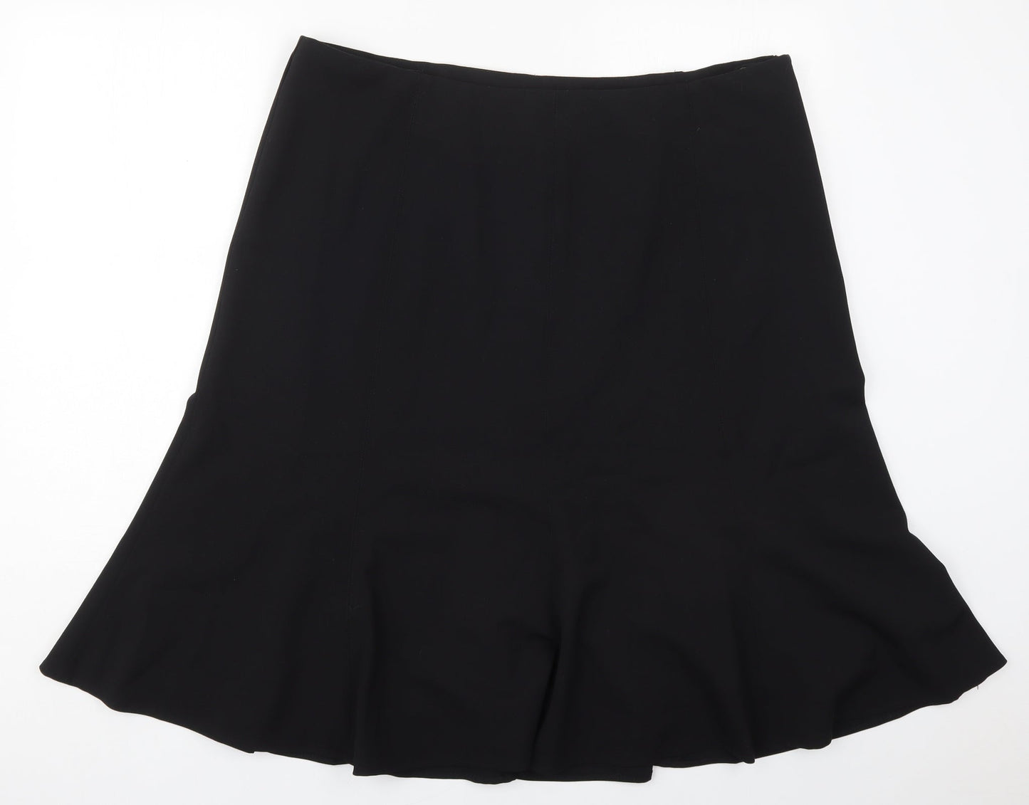 Artigiano Womens Black  Polyester Swing Skirt Size 22   Zip