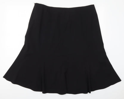Artigiano Womens Black  Polyester Swing Skirt Size 22   Zip