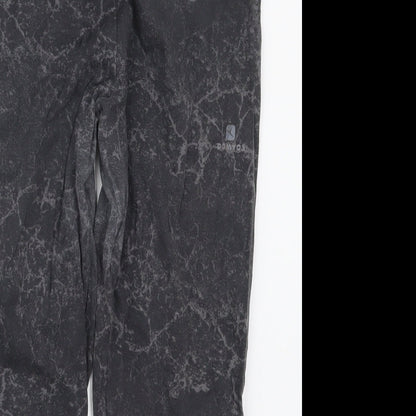 DECATHLON Womens Grey  Cotton Carrot Leggings Size M L21.5 in   - Marble Effect