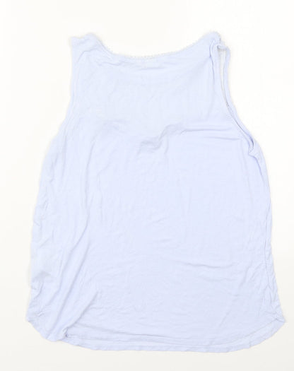 Womens UK Size M H&M Blue Basic Tank
