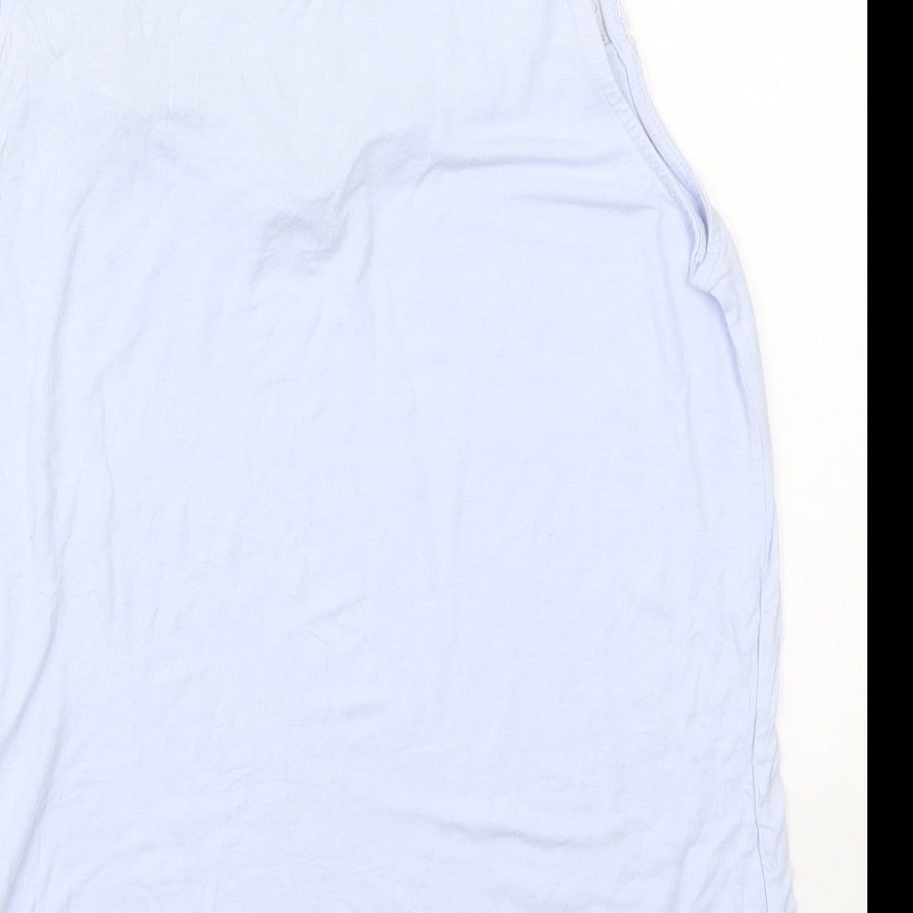 Womens UK Size M H&M Blue Basic Tank