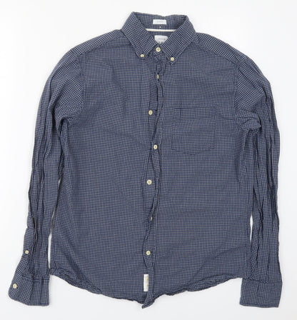 Mens UK Size M John Lewis Blue  Button-Up Long Sleeve Casual Shirt