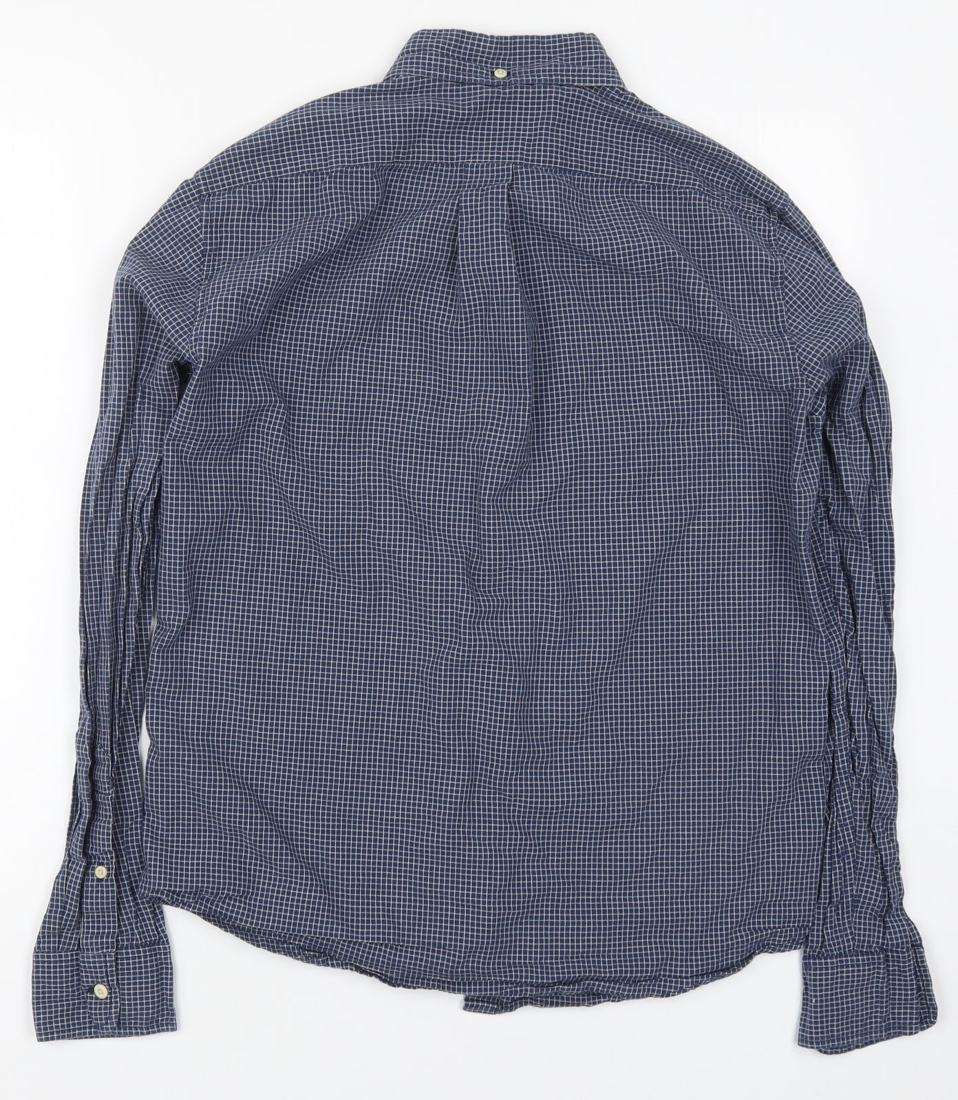Mens UK Size M John Lewis Blue  Button-Up Long Sleeve Casual Shirt