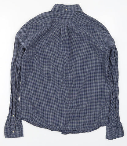 Mens UK Size M John Lewis Blue  Button-Up Long Sleeve Casual Shirt