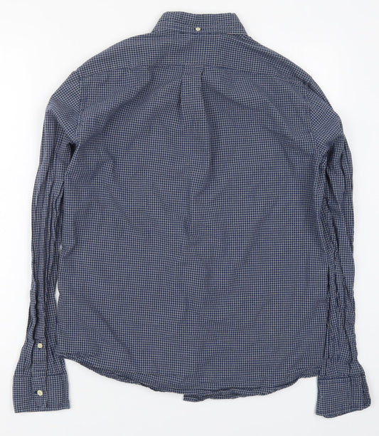 Mens UK Size M John Lewis Blue  Button-Up Long Sleeve Casual Shirt