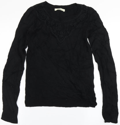 Womens UK Size XS Oasis Black Pullover Jumper