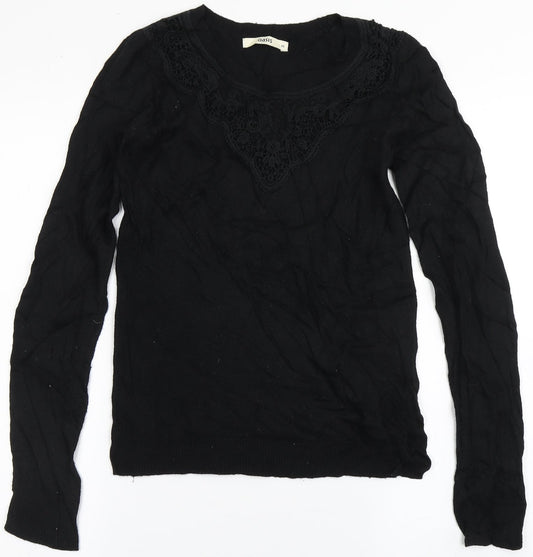 Womens UK Size XS Oasis Black Pullover Jumper