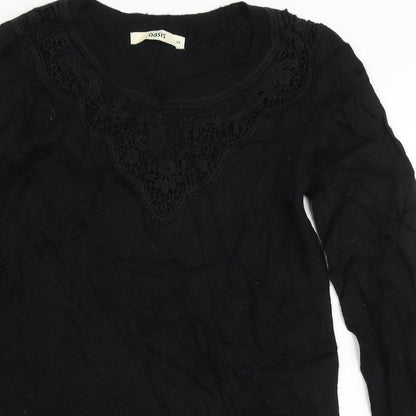Womens UK Size XS Oasis Black Pullover Jumper