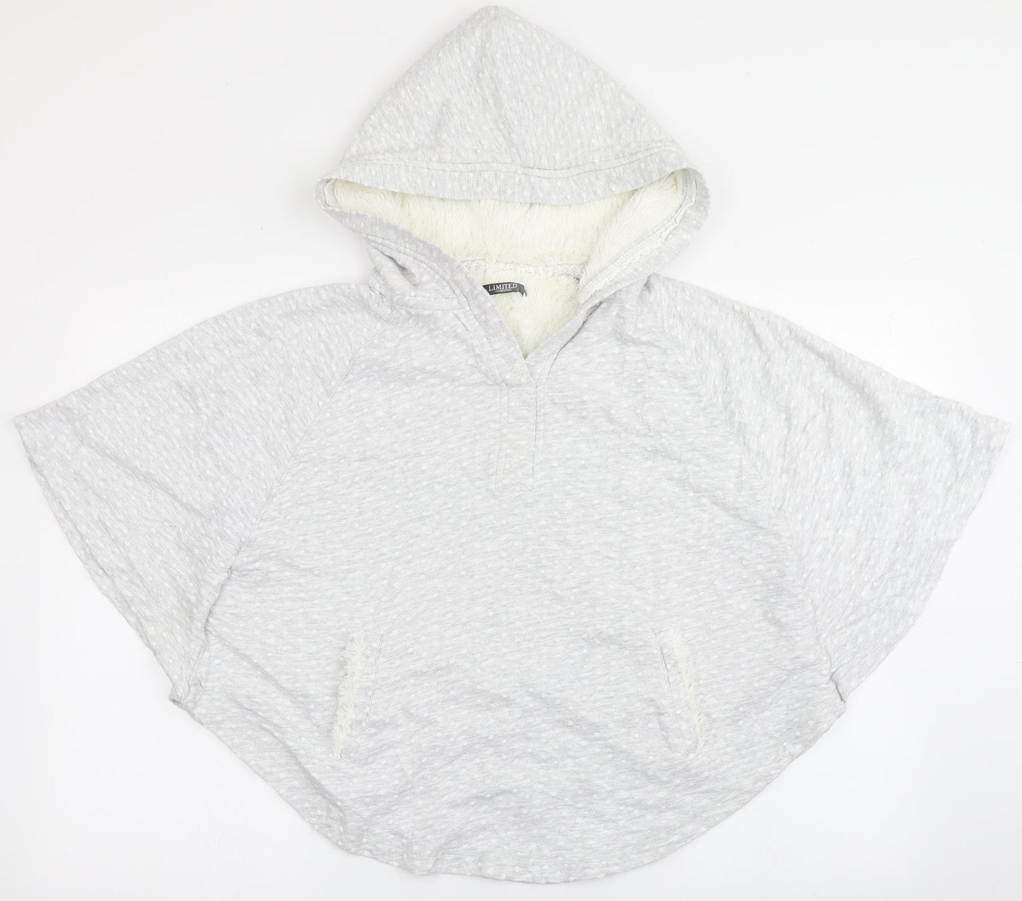 Womens UK Size S Marks and Spencer Grey Cape Hoodie