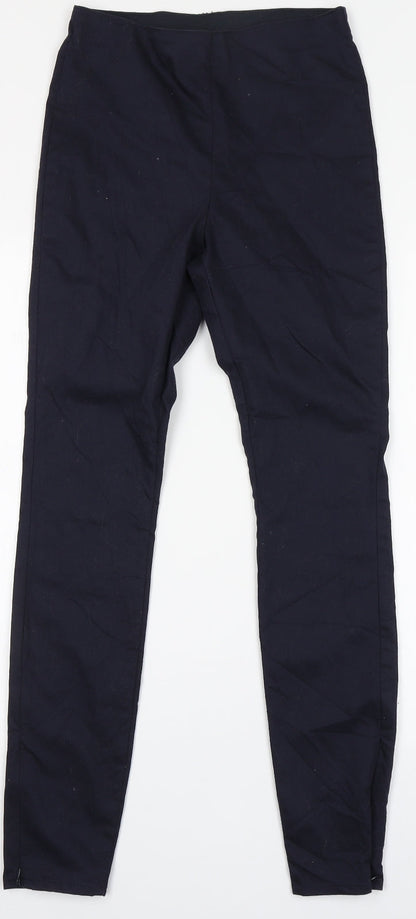 Womens UK Size 4 Divided Regular Fit  Blue Trousers