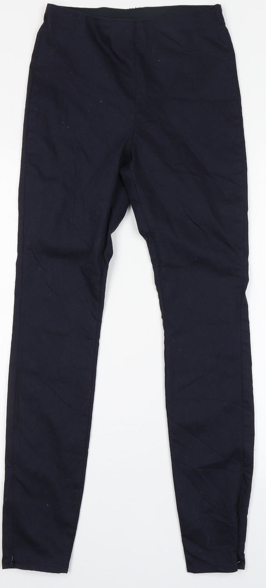 Womens UK Size 4 Divided Regular Fit  Blue Trousers