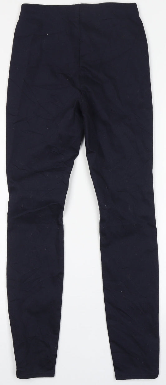 Womens UK Size 4 Divided Regular Fit  Blue Trousers