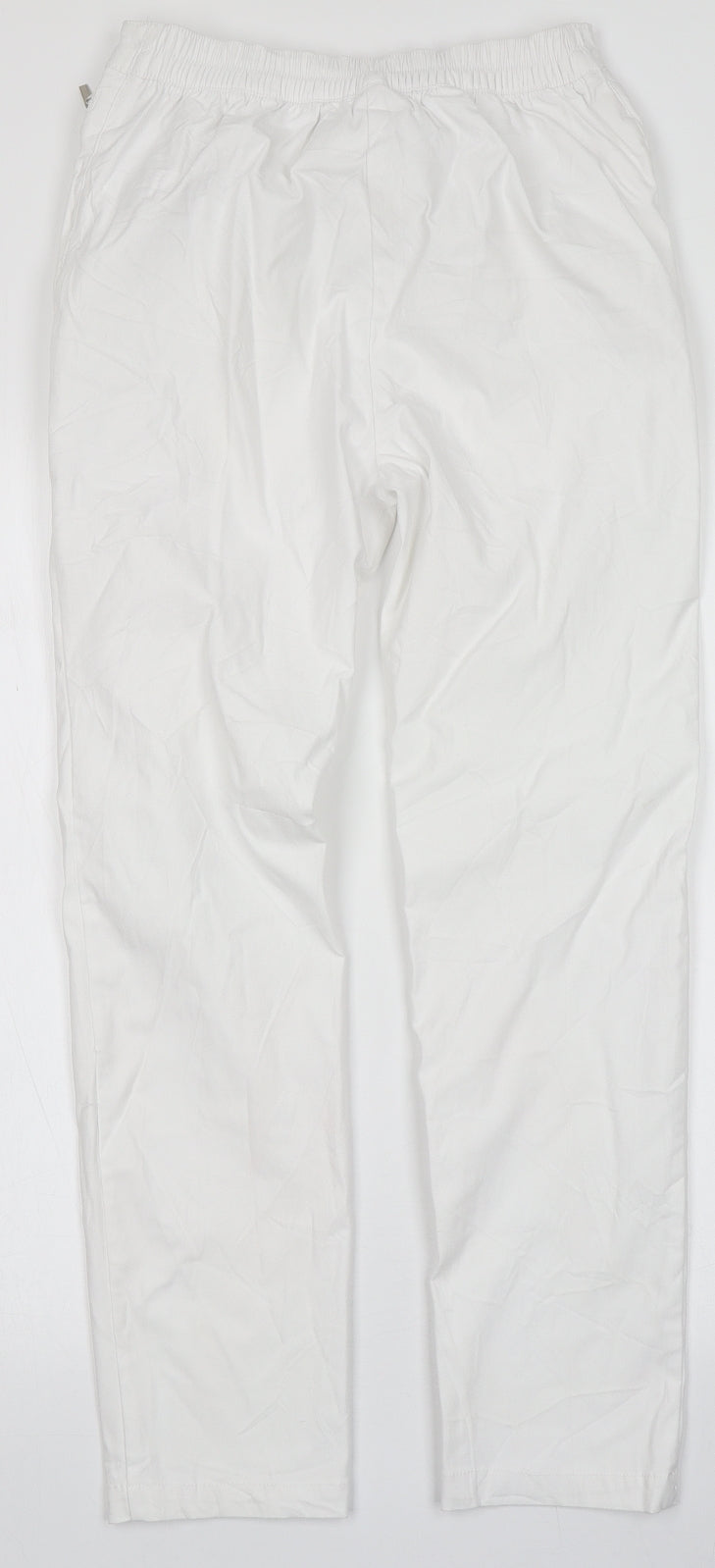 Womens UK Size 12 Preworn Regular Fit  White Trousers