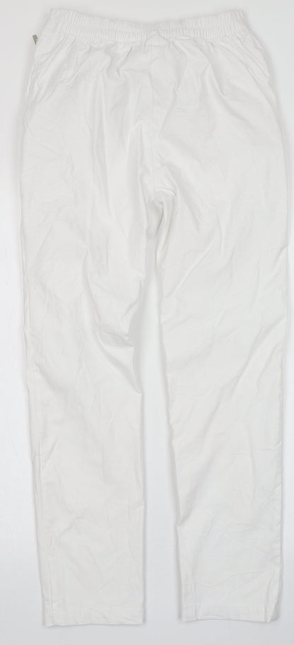 Womens UK Size 12 Preworn Regular Fit  White Trousers