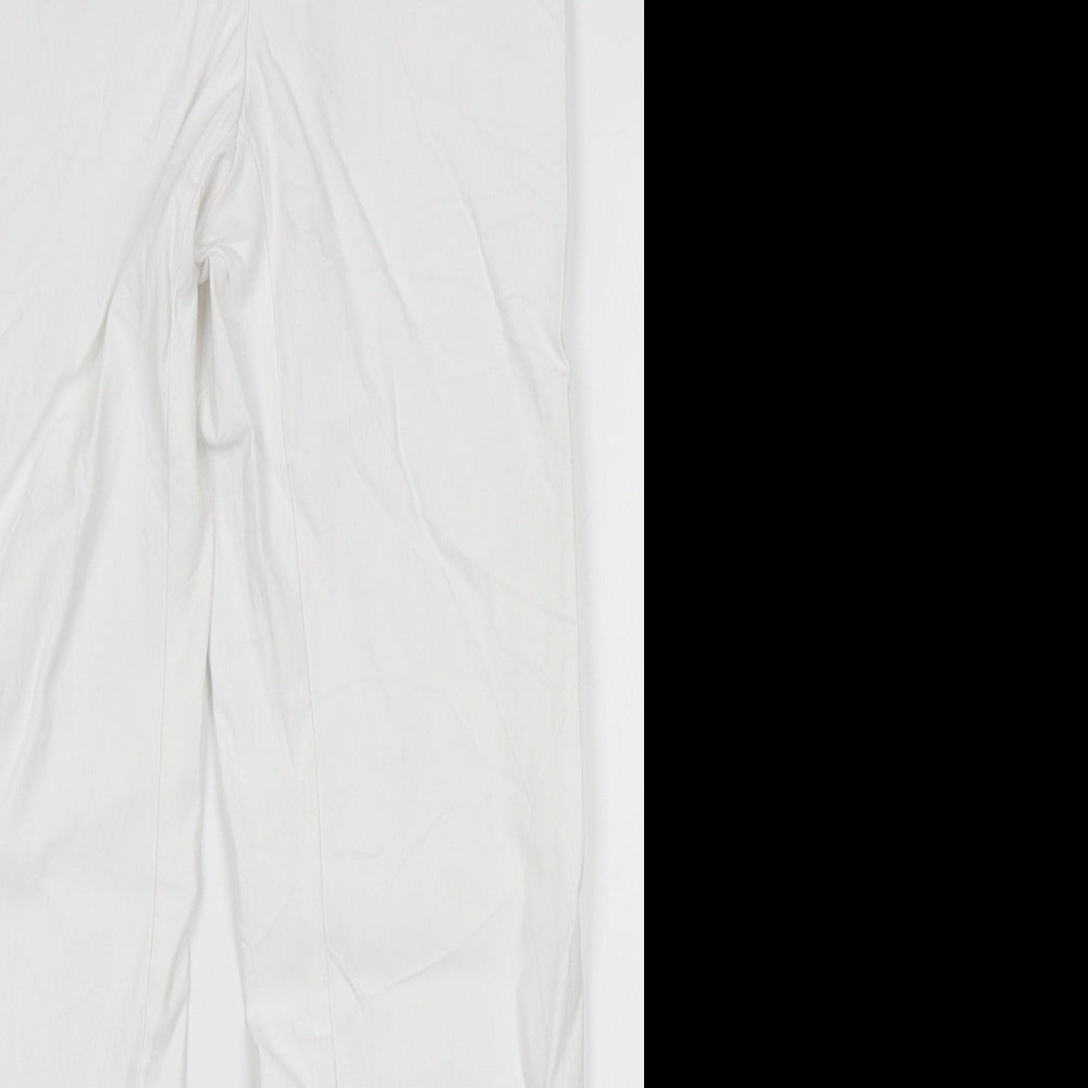 Womens UK Size 12 Preworn Regular Fit  White Trousers