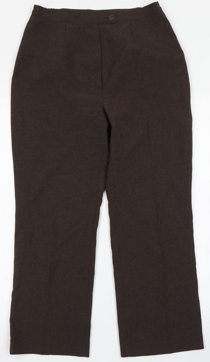 Womens UK Size 10 Berkertex Regular Fit  Brown Trousers