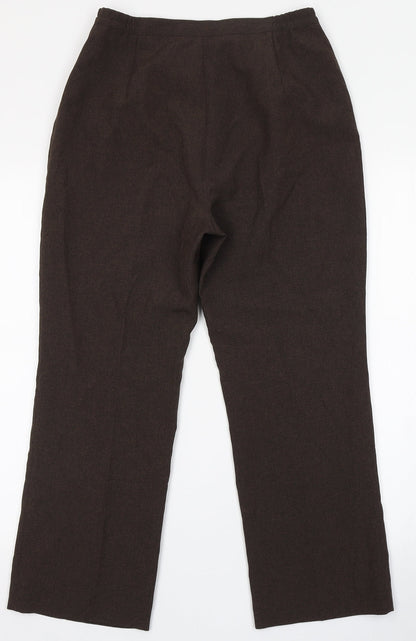 Womens UK Size 10 Berkertex Regular Fit  Brown Trousers