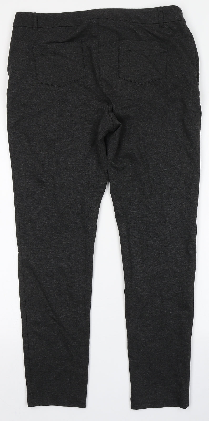 TU Womens Grey  Viscose Trousers  Size 14 L27 in Regular Button