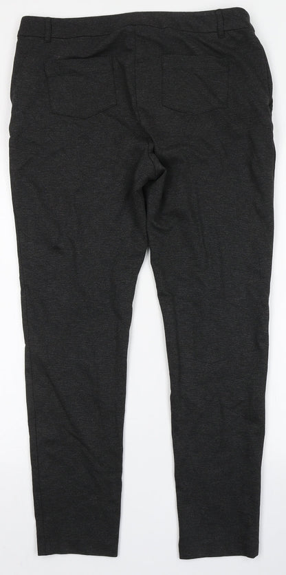 TU Womens Grey  Viscose Trousers  Size 14 L27 in Regular Button