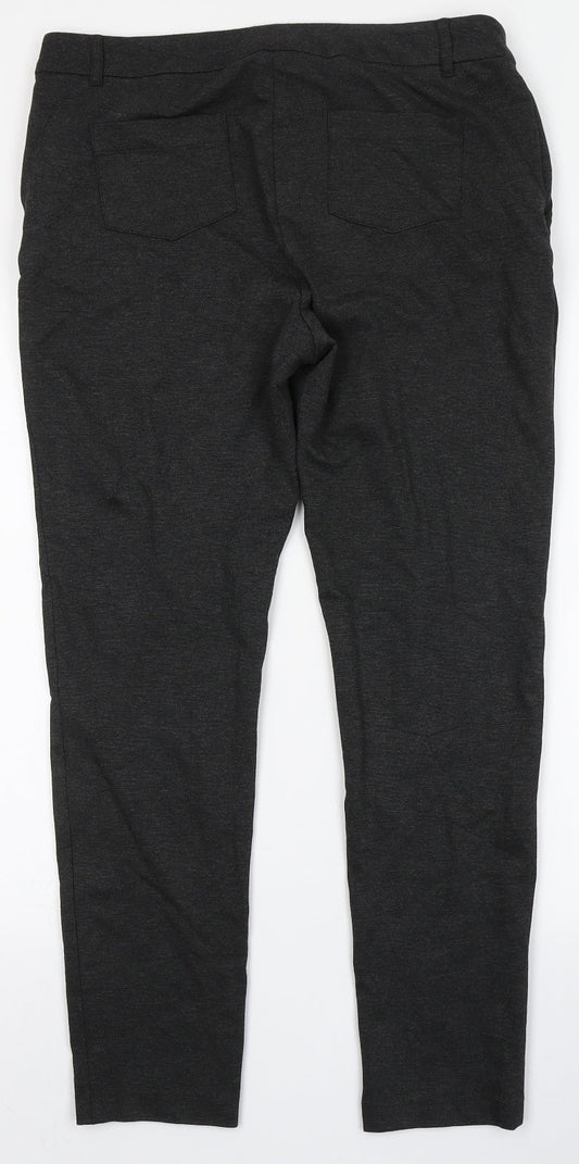 TU Womens Grey  Viscose Trousers  Size 14 L27 in Regular Button