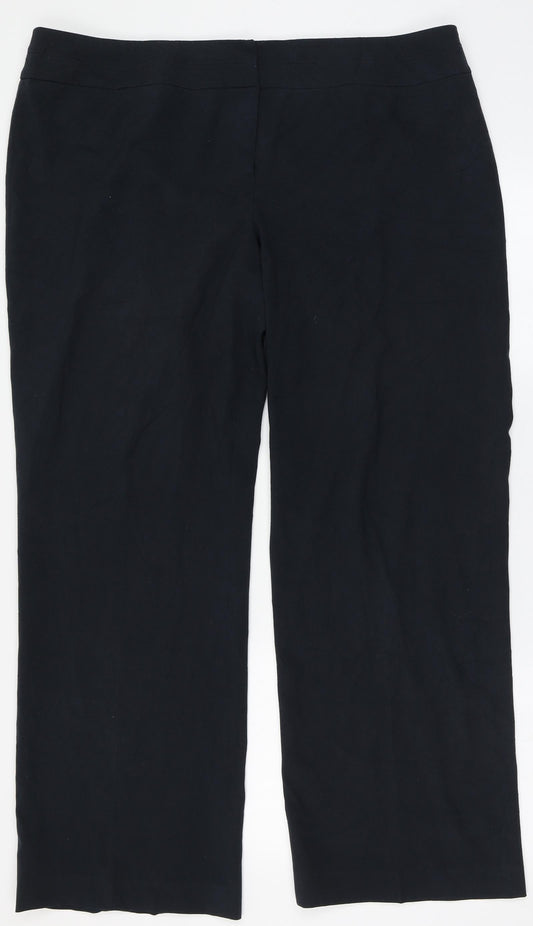Autonomy Womens Blue  Polyester Trousers  Size 18 L31 in Regular Button