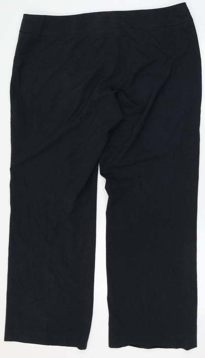 Autonomy Womens Blue  Polyester Trousers  Size 18 L31 in Regular Button
