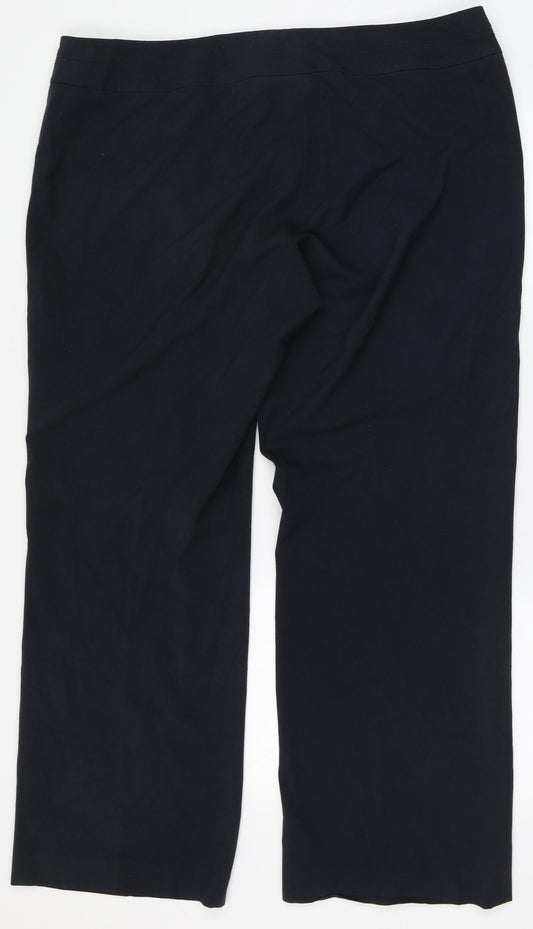 Autonomy Womens Blue  Polyester Trousers  Size 18 L31 in Regular Button