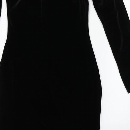 Missguided Womens Black  Polyester Bodycon  Size 10  Round Neck