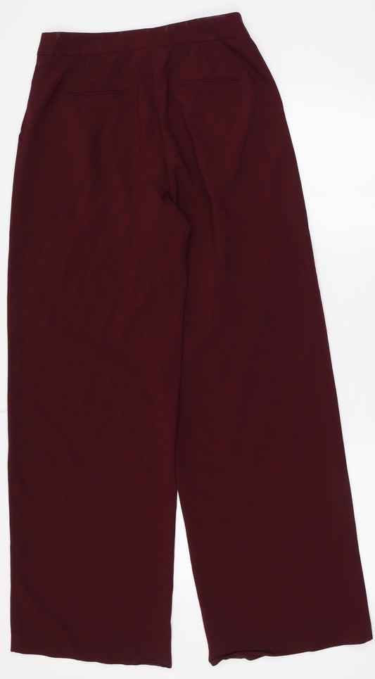 FOREVER 21 Womens Red  Polyester Dress Pants Trousers Size 8 L31.5 in Regular Zip