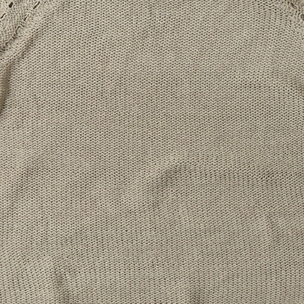 Colours of The World Womens Beige Round Neck  Polyester Pullover Jumper Size M