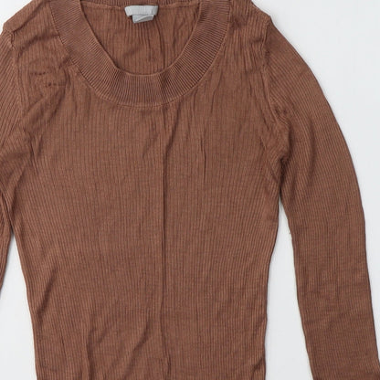 Womens UK Size S H&M Brown Pullover Jumper