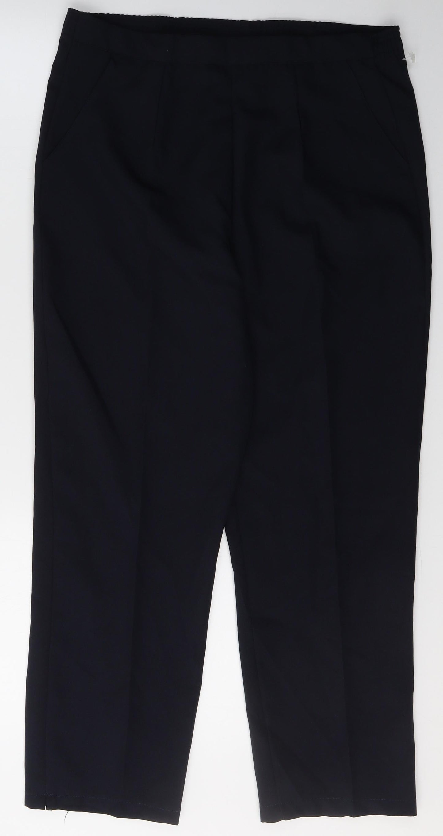 Womens UK Size 10 Preworn Regular Fit  Black Trousers