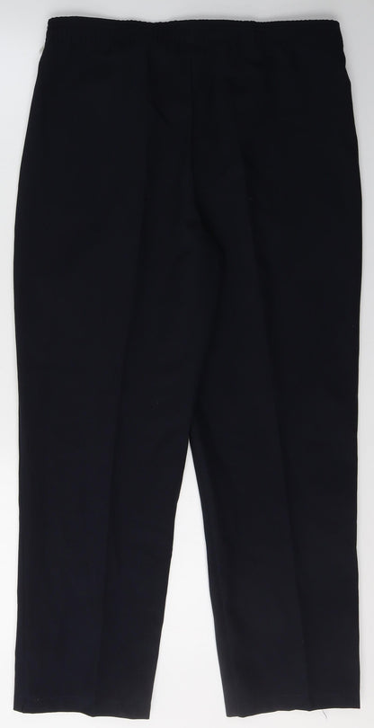 Womens UK Size 10 Preworn Regular Fit  Black Trousers