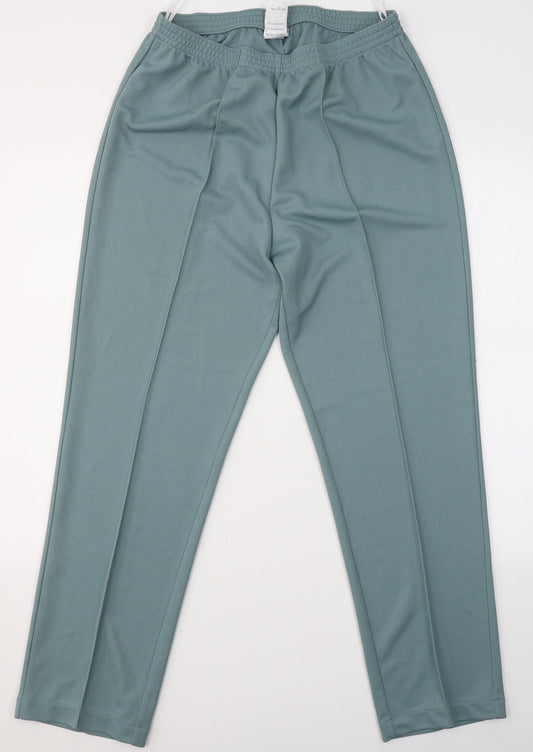 Womens UK Size 14 Damart Regular Fit  Green Trousers