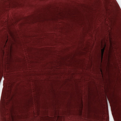 B. Moss Womens Red   Jacket Blazer Size 4