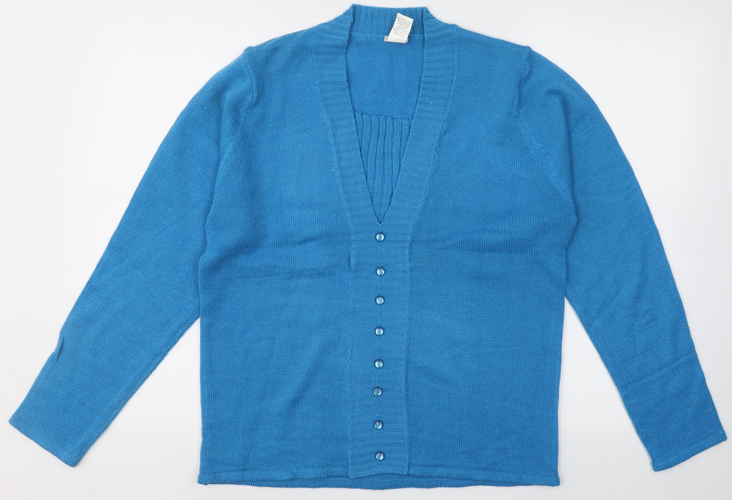 Womens UK Size L Preworn Blue Pullover Jumper