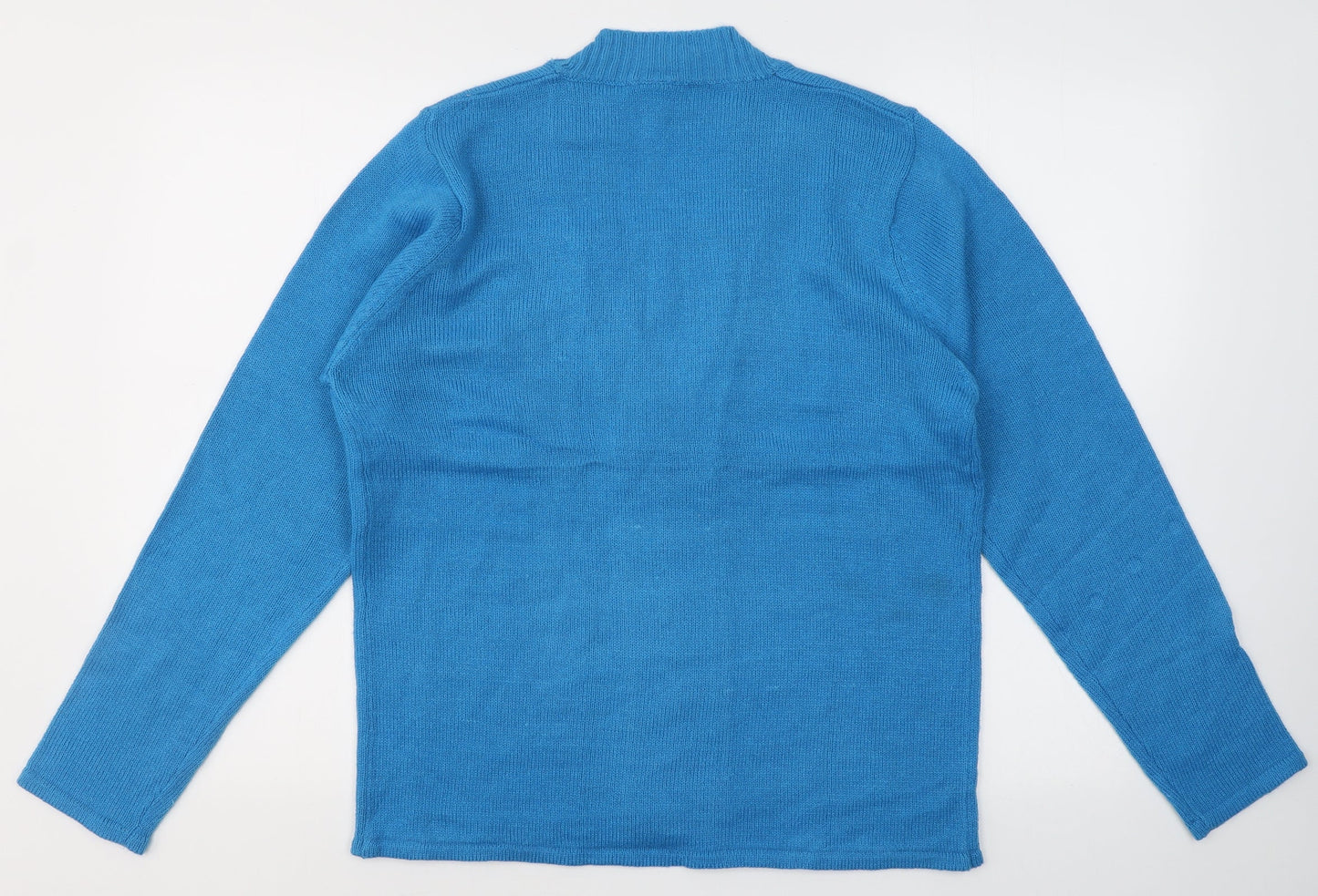 Womens UK Size L Preworn Blue Pullover Jumper