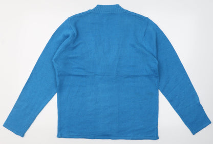 Womens UK Size L Preworn Blue Pullover Jumper