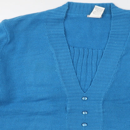 Womens UK Size L Preworn Blue Pullover Jumper