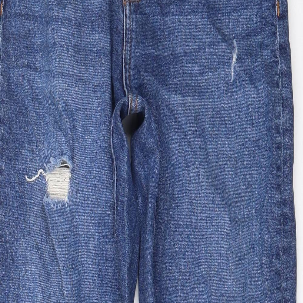 Clockhouse Womens Blue  Cotton Straight Jeans Size 6 L27 in Regular Zip