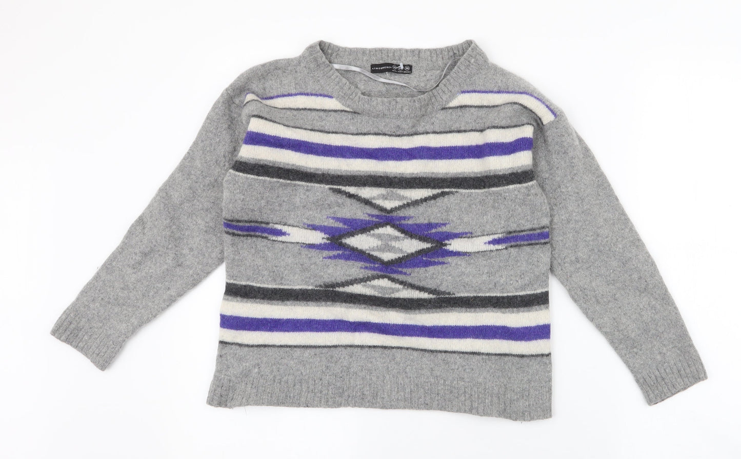 Womens UK Size 10 Atmosphere Grey Pullover Jumper