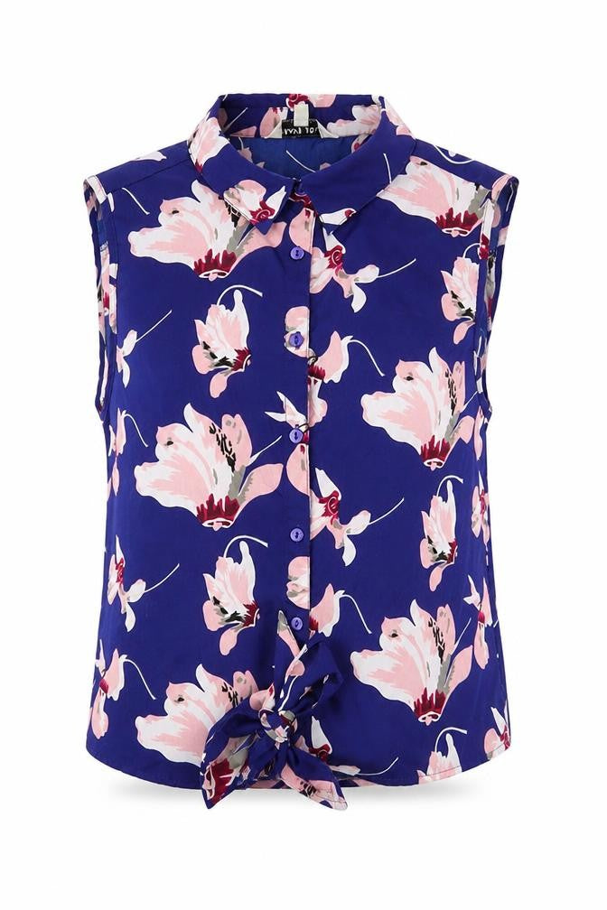 Womens UK Size M Brave Soul Blue Basic Blouse