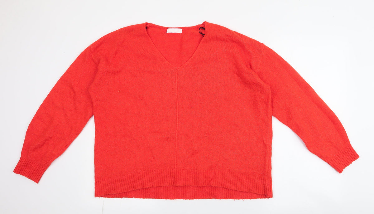 Womens UK Size M H&M Orange Pullover Jumper