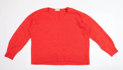 Womens UK Size M H&M Orange Pullover Jumper